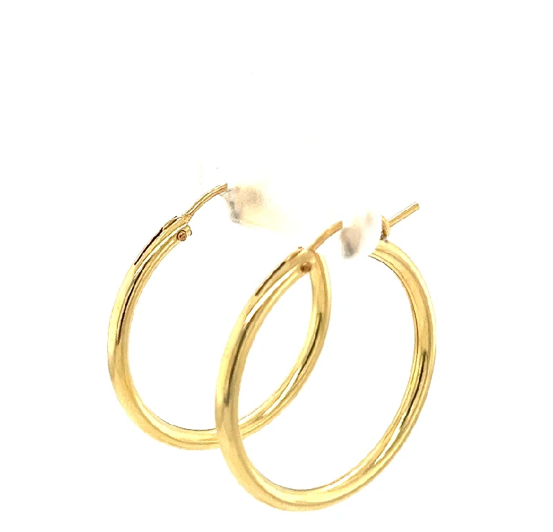 Gold Leaf Earrings-27mm Hoop Earrings