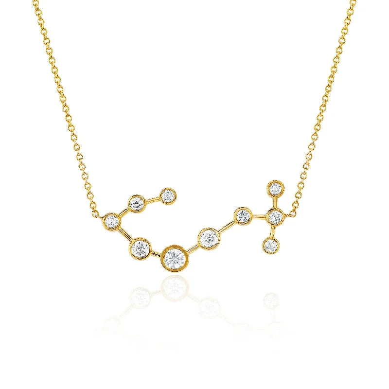 Gold Infinity Necklace-Scorpio Constellation Necklace