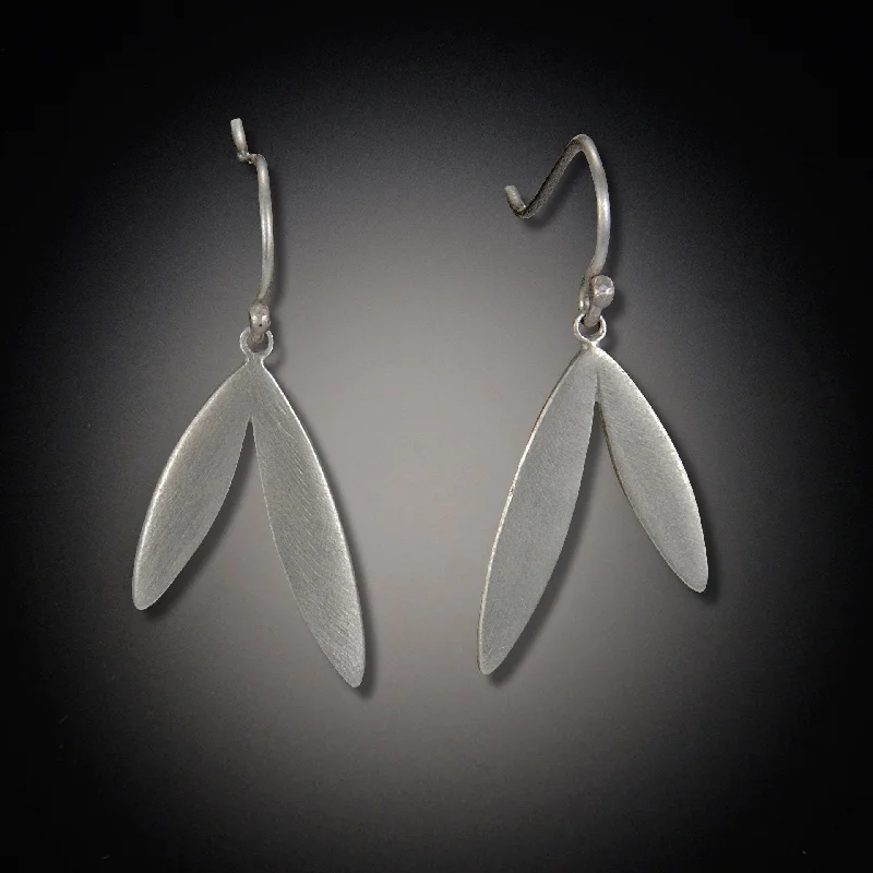 Statement Earrings for Weddings-Large Leaf Earrings