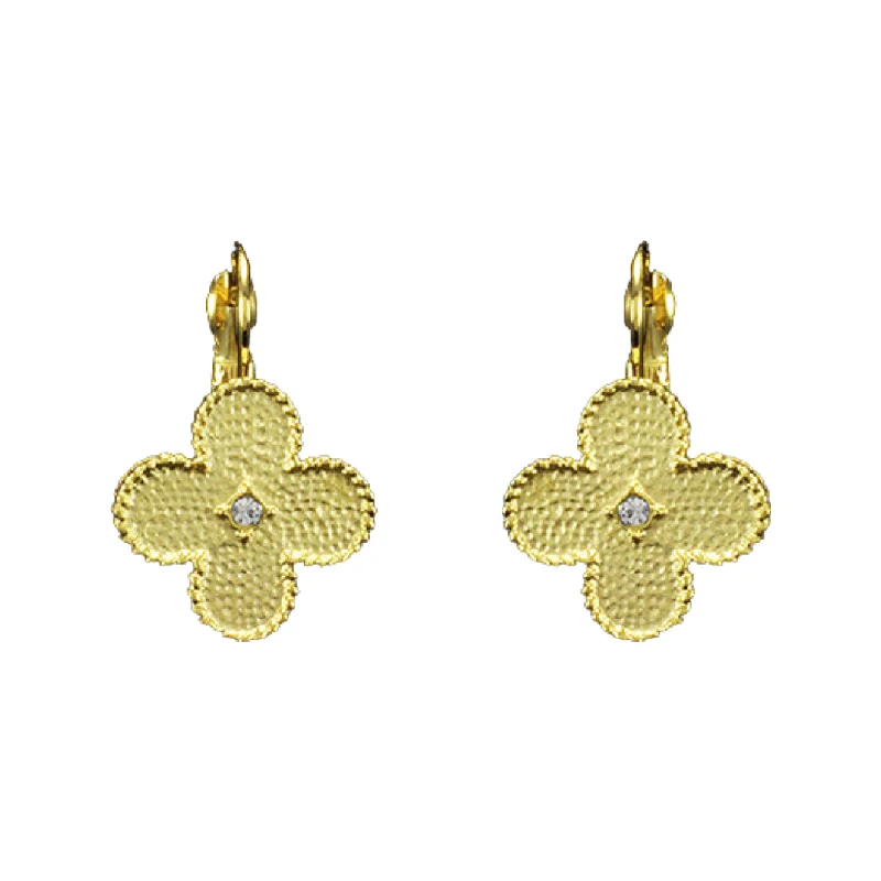 Modern Tassel Earrings-Gold flower