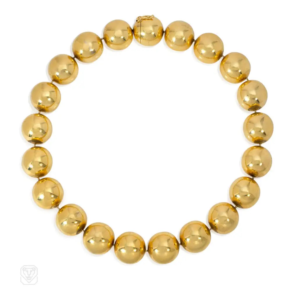 Dainty Silver Necklace-Tiffany & Co. estate gold bead necklace.