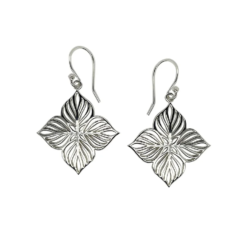 Chandelier Earrings for Weddings-Small Dogwood Flower Earrings