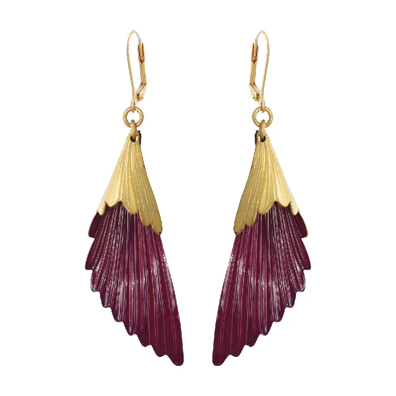 Funky Pearl Earrings-Plum Mika Earrings