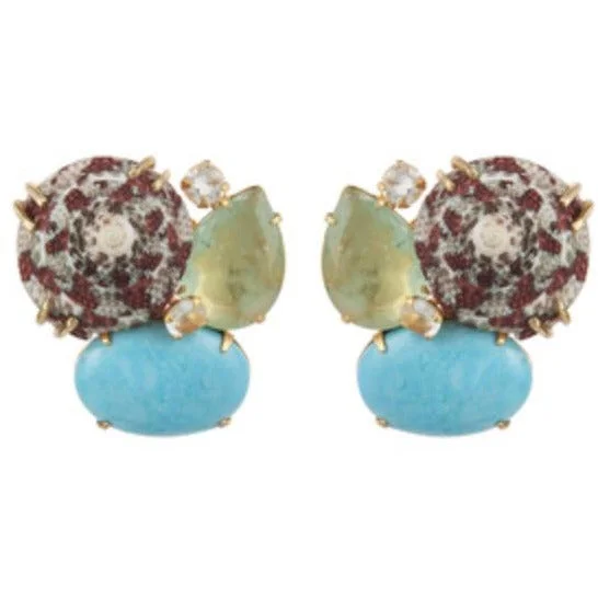 Chic Hoops for Women-Turquoise shell