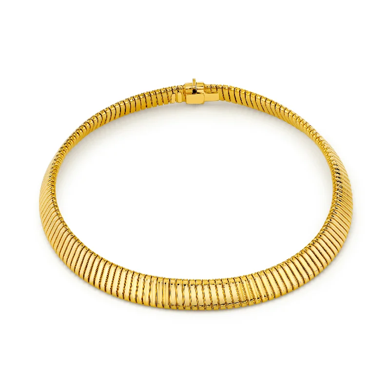 Gold Charm Necklace-Ouroboros Choker