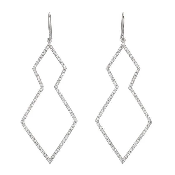 Large Hoop Drop Earrings-Benz silver