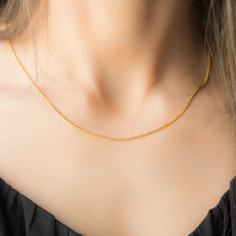 Simple Bar Pendant Necklace-KRUEL - 18K Gold Plated Sterling Silver Necklace | 15.75 Inch