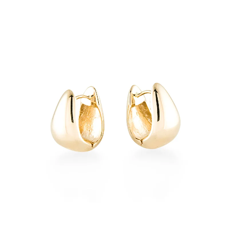 Art Deco Earrings-Pear Shaped Snap Earring in Gold