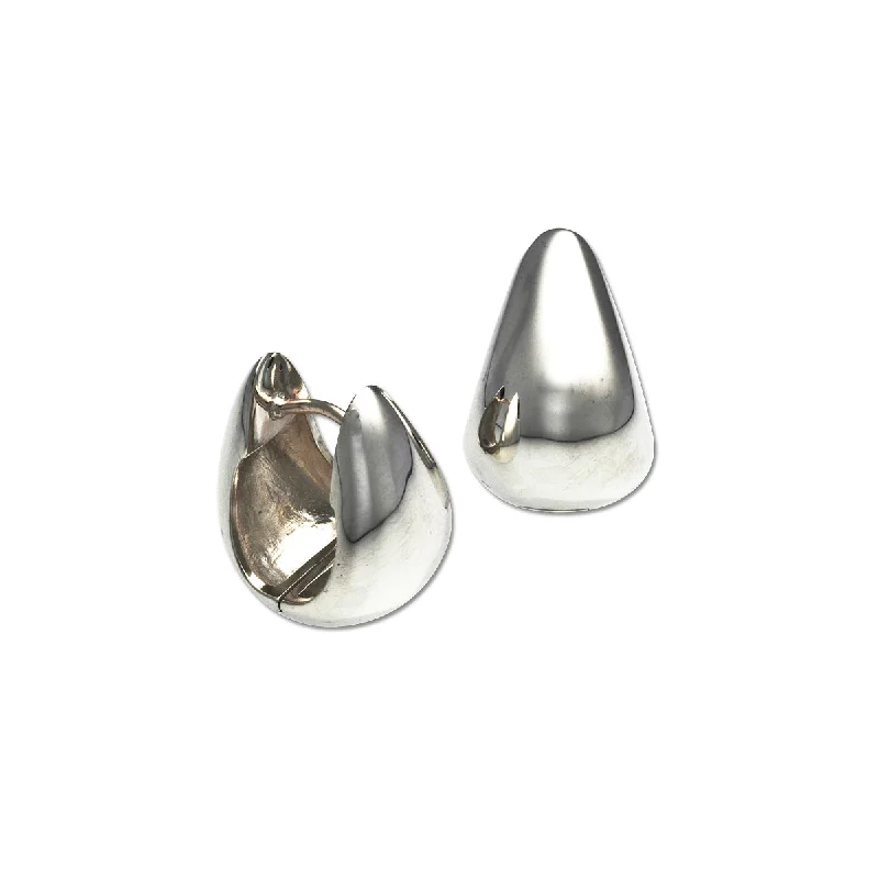 Geometric Earrings for Women-Teardrop Shaped Huggies