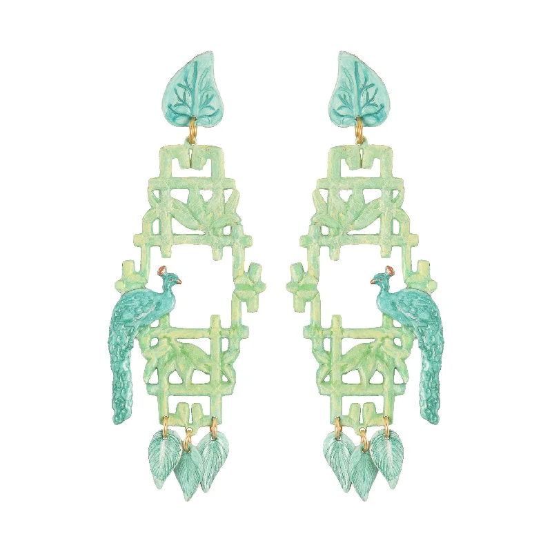 Simple Gold Earrings-Jade Yuyuan Earrings