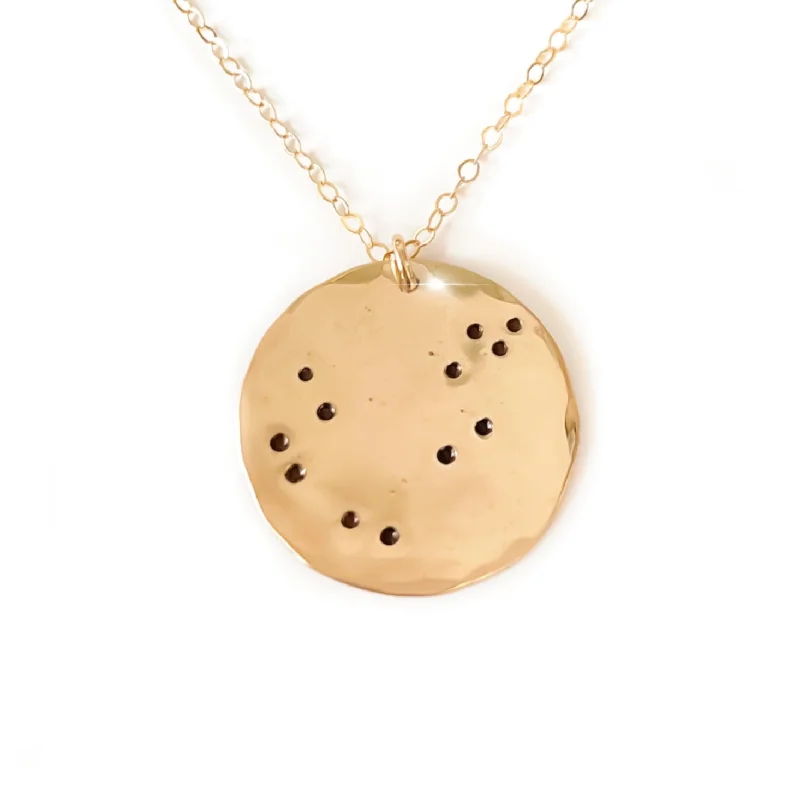 Simple Crystal Pendant Necklace-Zodiac Constellation Necklace