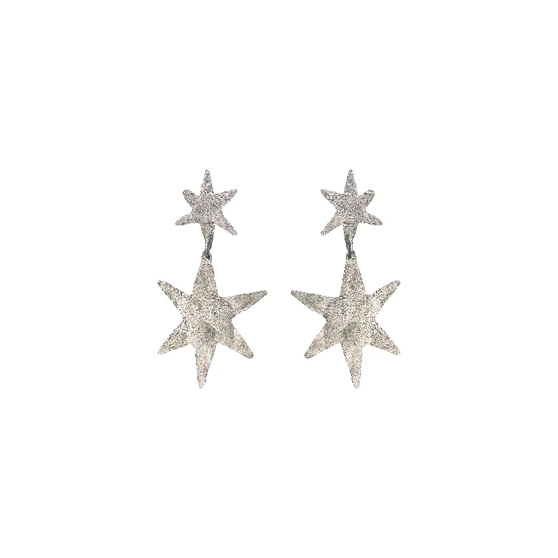 Casual Everyday Earrings-Chrome Starlet Earrings