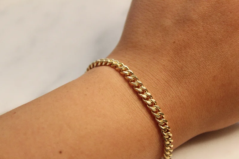 Boho Style Bracelet-Small Cuban Chain Bracelet