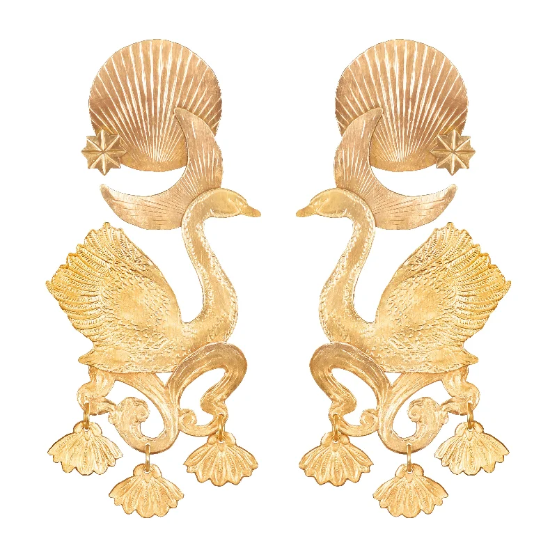 Abstract Design Earrings-Cygnet Earrings