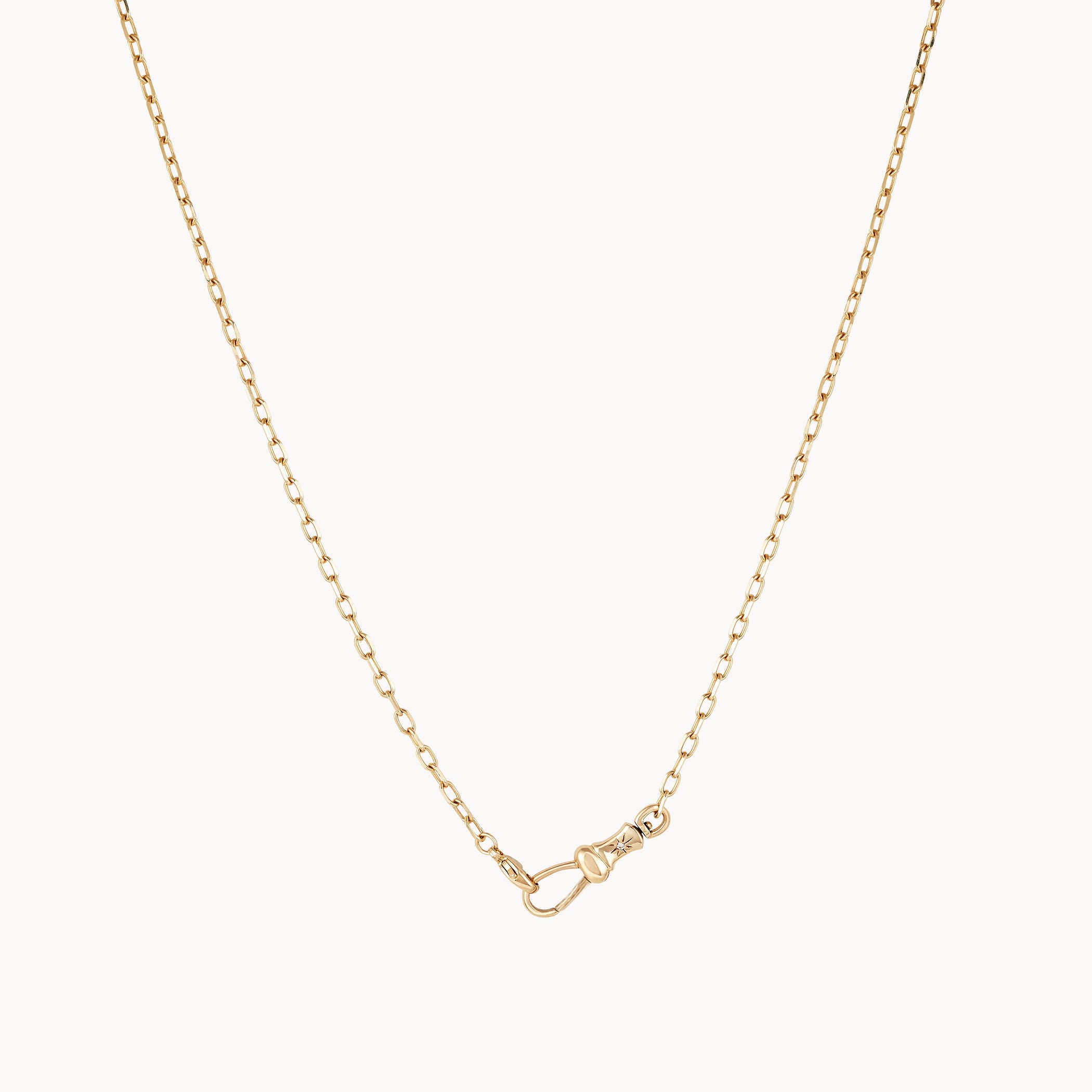 Minimalist Diamond Necklace-magic maker charm collector clasp necklace - 10k yellow gold, diamonds