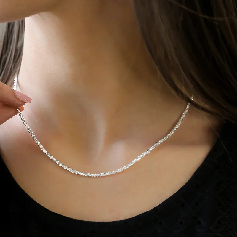 Layered Gold Necklace-WATERFALL | 925 Sterling Silver Chain Necklace