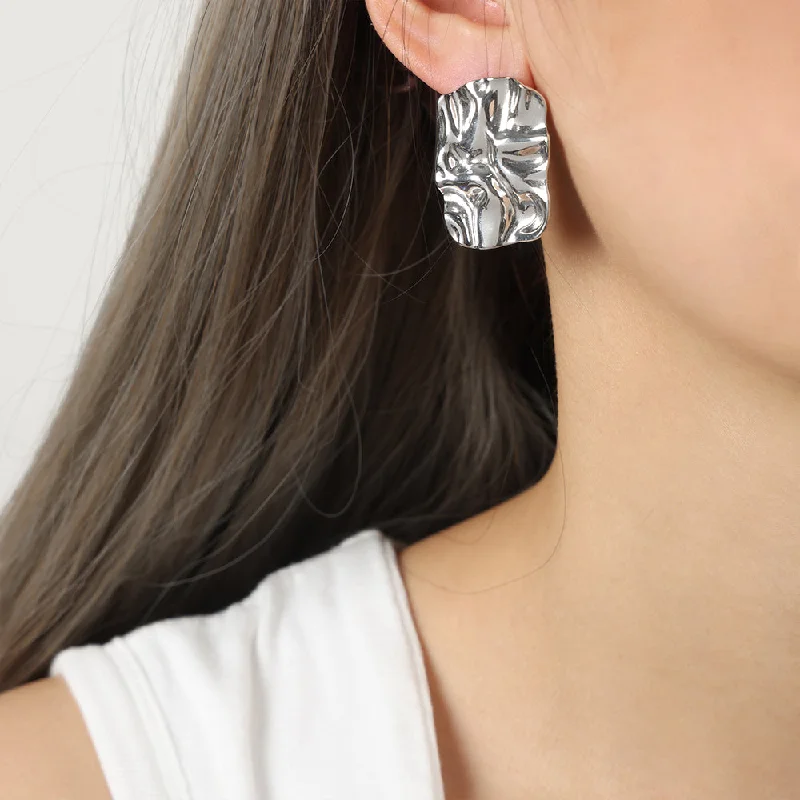 F1161-Steel Earrings/1 Pair