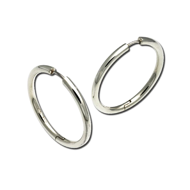 Luxury Wedding Earrings-Large Snap Hoop Earrings