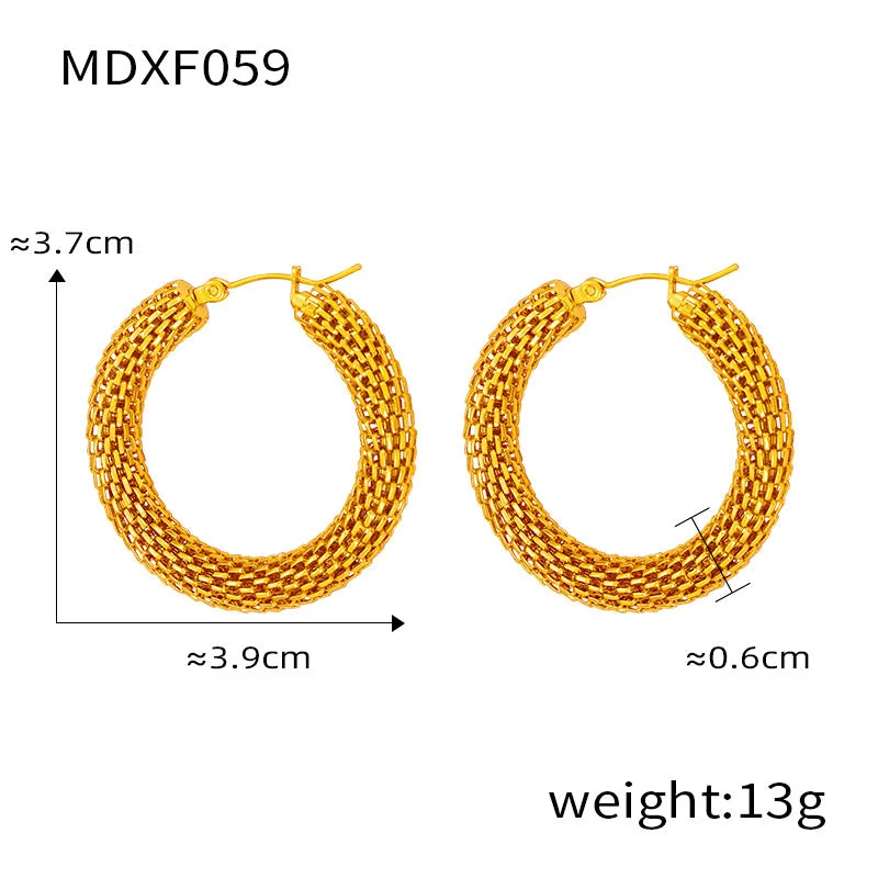 MDXF059-Gold Earrings