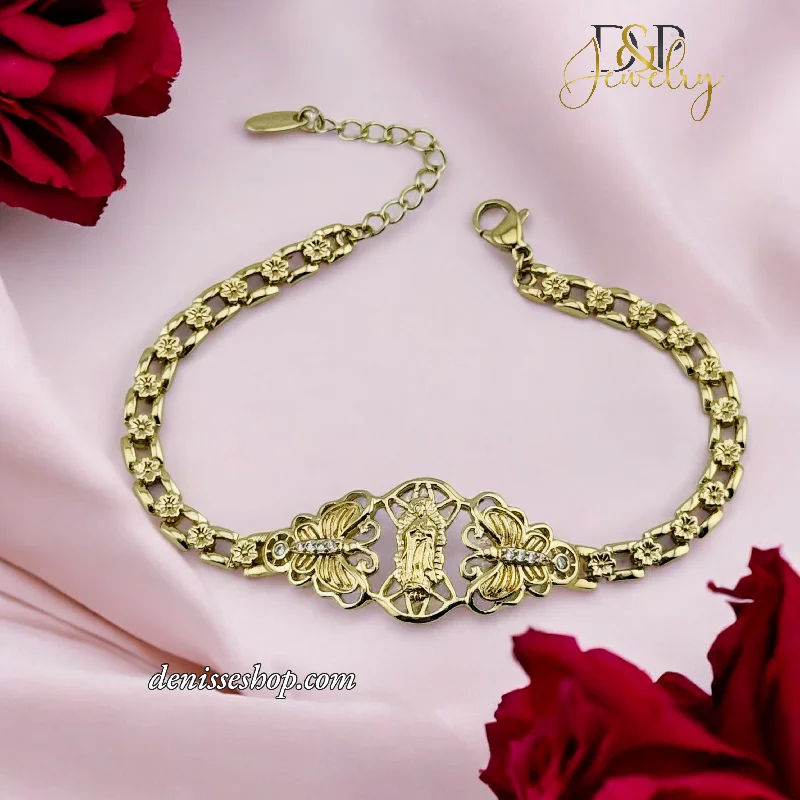 Elegant Ruby Bracelet-14K VIRGIN MARY BRACELET BR656