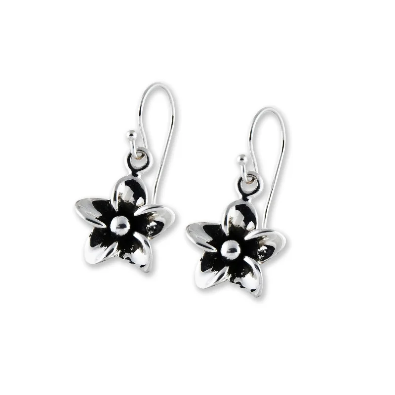 Tropical Earrings for Summer-Plumeria Flower Drop Earrings