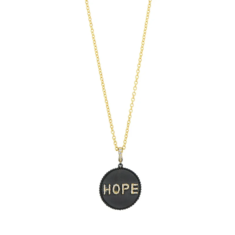 Moon Pendant Necklace-HOPE Pendant Necklace