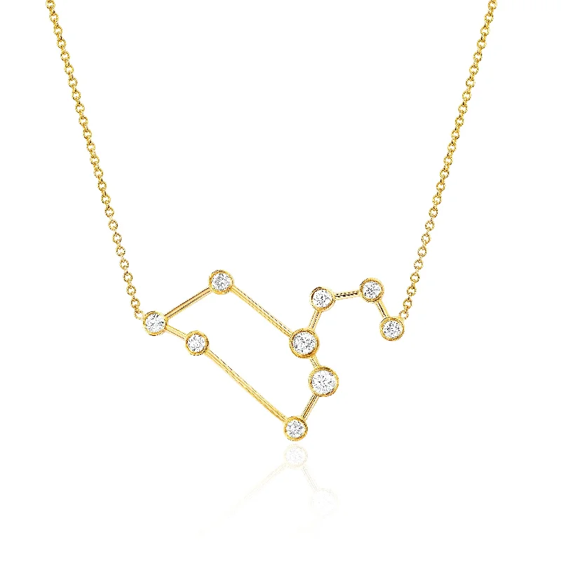 White Diamond Necklace-Leo Constellation Necklace | Ready to Ship