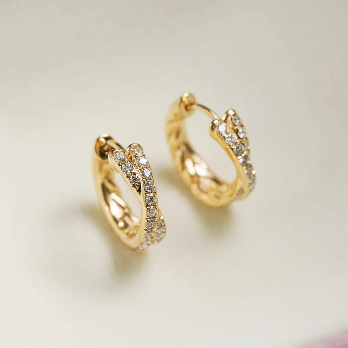 1 Pair Casual Round Plating Inlay Sterling Silver Zircon Gold Plated Silver Plated Earrings