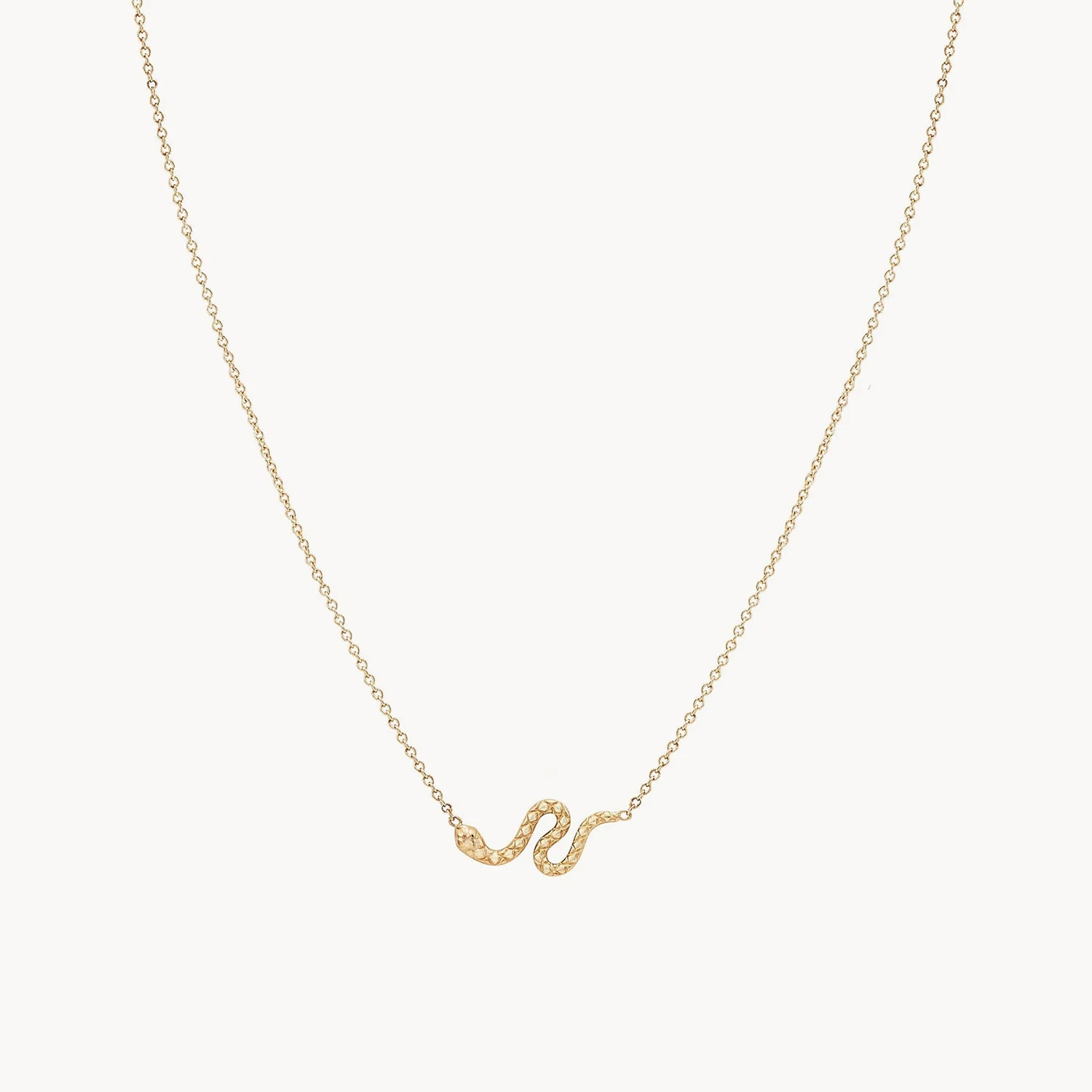 Personalized Birthstone Pendant Necklace-revival snake necklace - 14k yellow gold