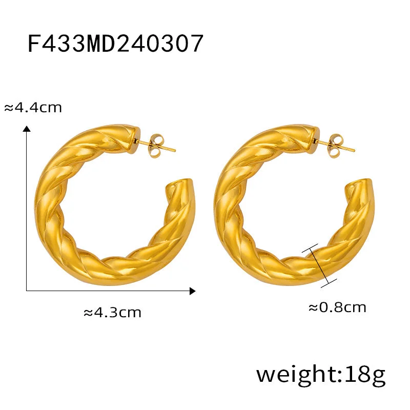 F433-MDXF057-Gold Earrings