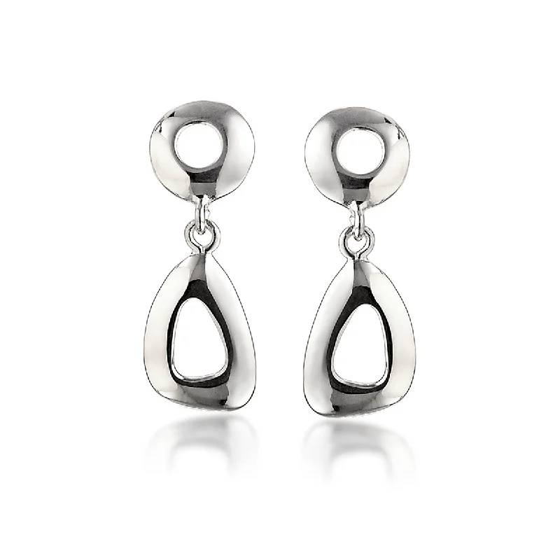 Elegant Pearl Drop Earrings-Triangular Drop Earrings