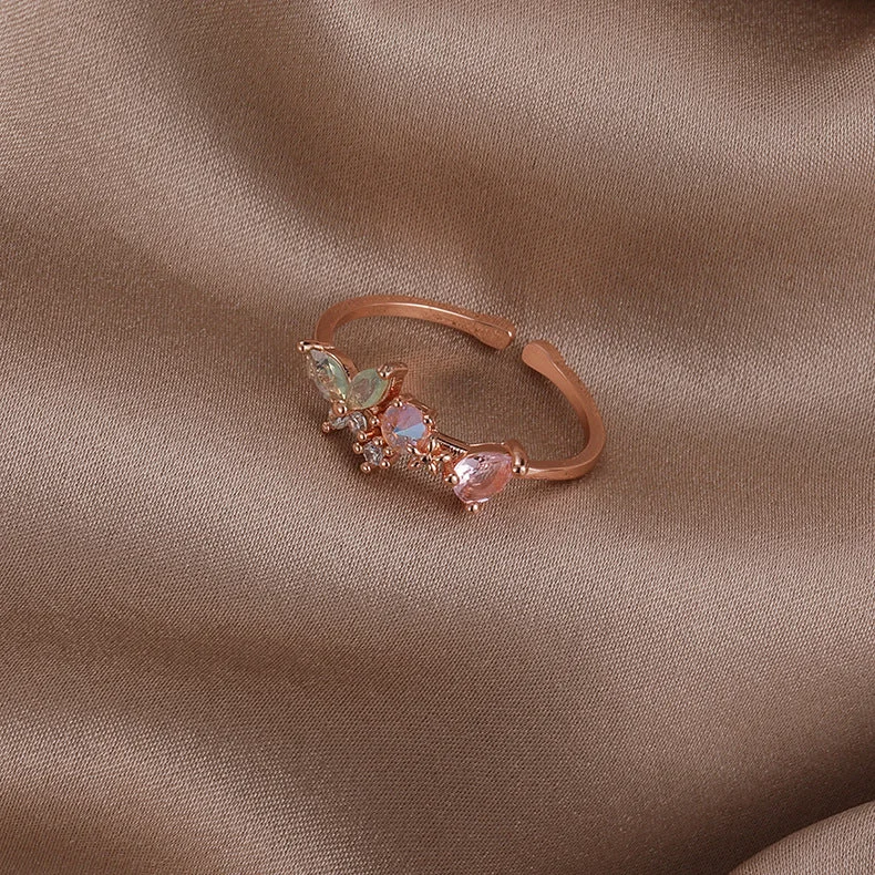 6# 21699a Pink Zirconium Butterfly (Rose Gold)