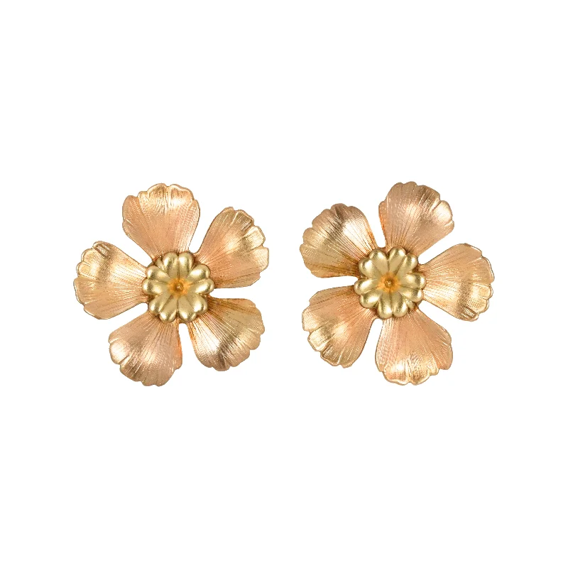 Statement Earrings for Parties-Hibiscus Studs