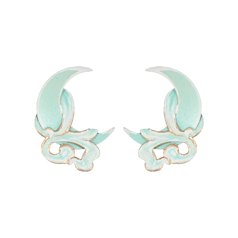 Artistic Designer Earrings-Mint Vesper Earrings