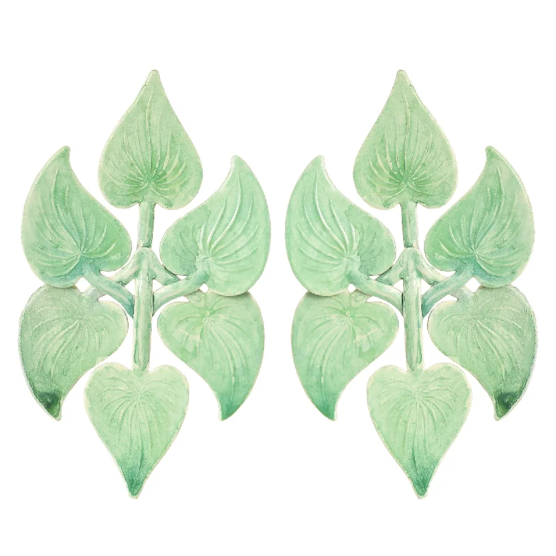 Green Jade Earrings-Grand Jade Indah Earrings