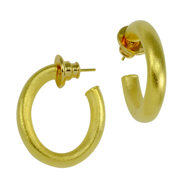 Statement Gold Earrings-Grasse Hoop