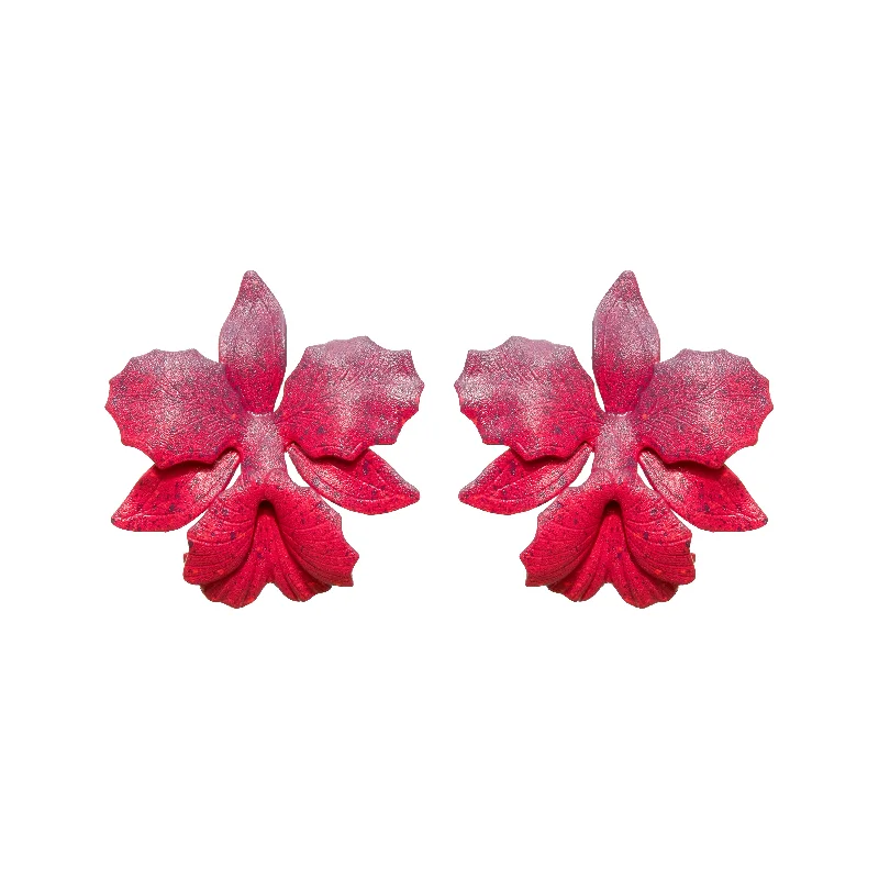 Luxury Bridal Earrings-Laelia Orchid Studs