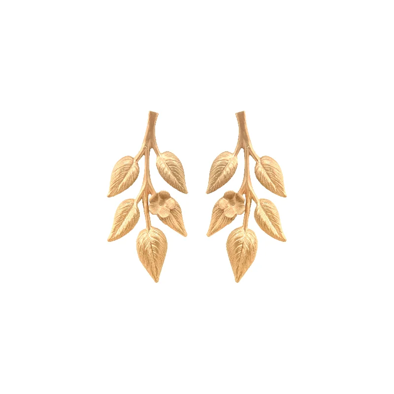 Pearl Stud Earrings for Weddings-Spring Bough Earrings