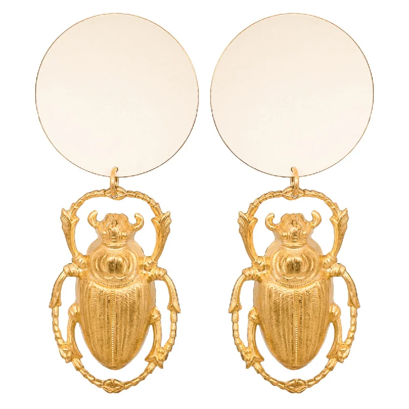 Wedding Dangle Earrings-Ivory Khepra Earrings