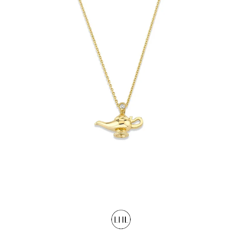 Unique Gold Necklace-Mini Genie Lamp | Ready to Ship