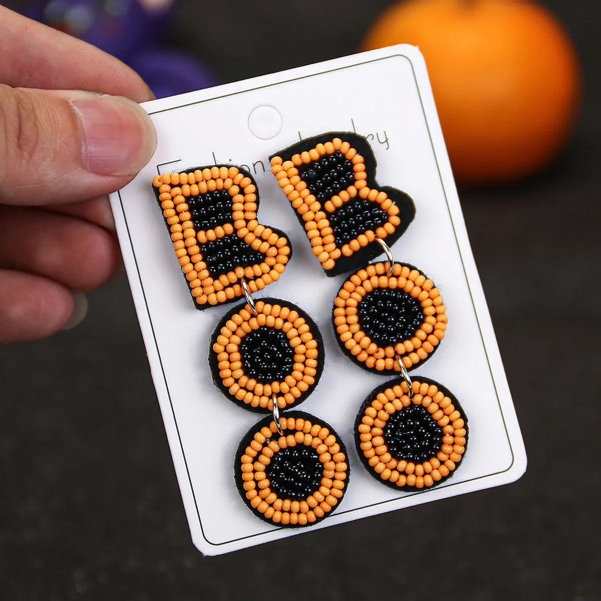 Boo Beaded Earrings