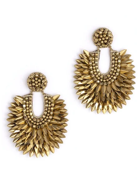 Yellow Gold Earrings-Posha Gold