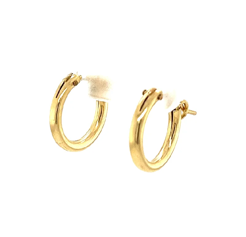 Shiny Crystal Earrings-13mm Hoop Earrings