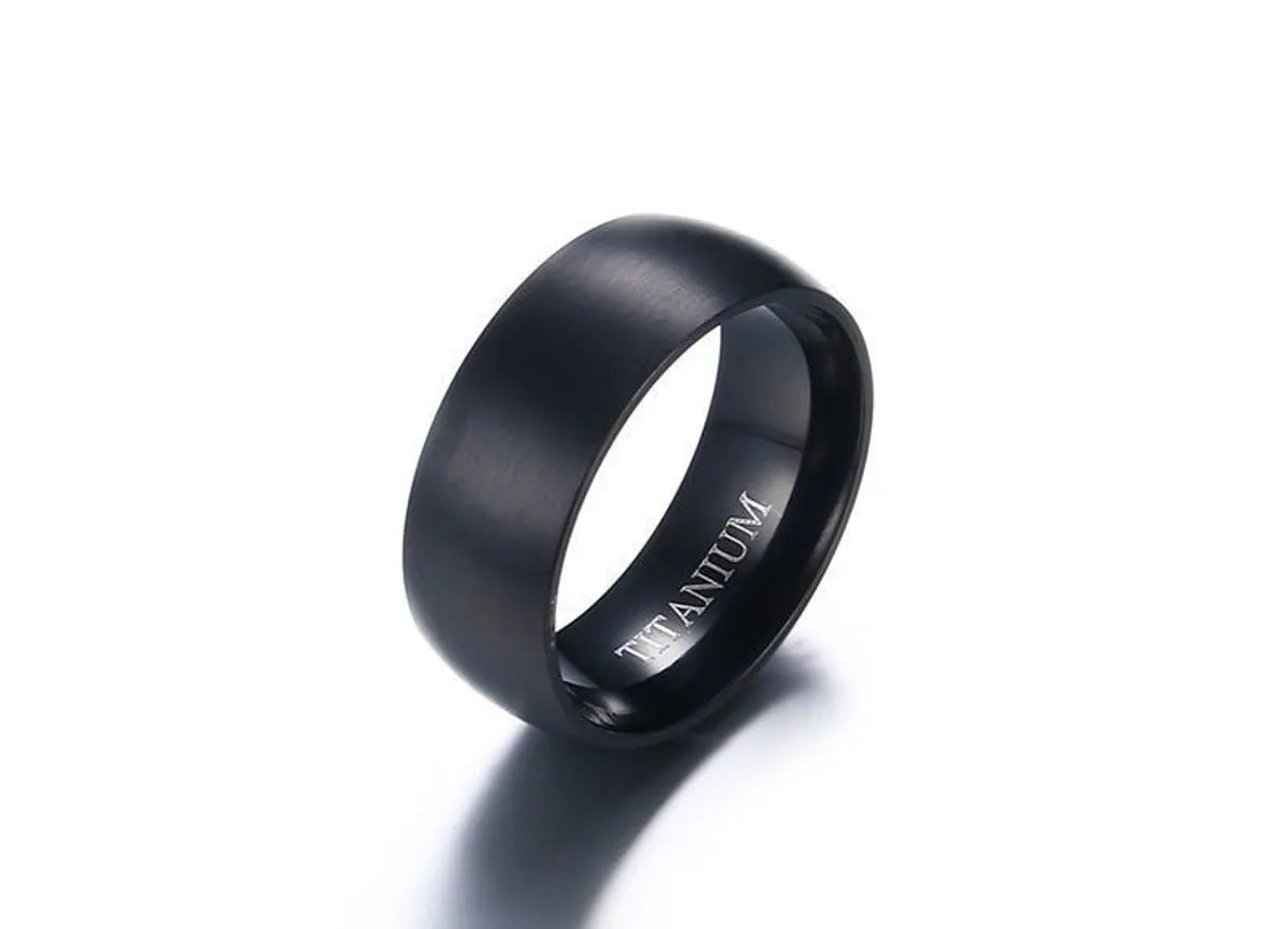 Personalized Wedding Band-Fashion Solid Color Titanium Rings