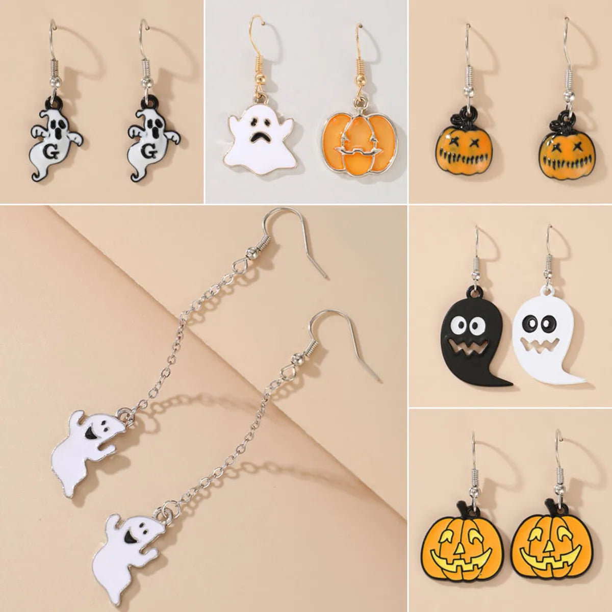 Halloween Pumpkin Ghost Demon Earrings Wholesale