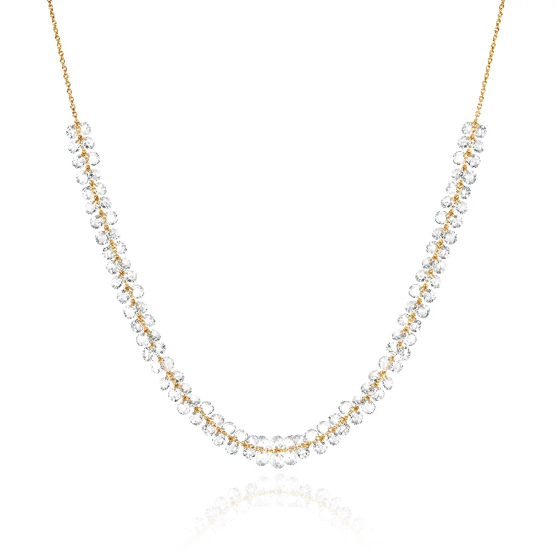 Luxury Gold Necklace-Eau de Rose Cut Diamond Necklace