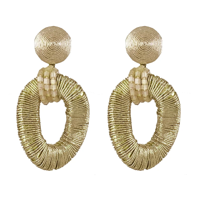 Chic Drop Earrings-Chainlink Drop Gold