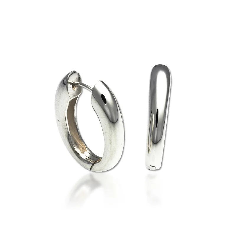 Fancy Drop Earrings-Contemporary U Snap Hoop