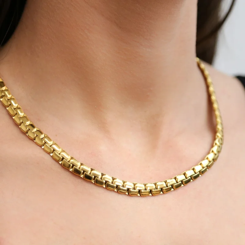 Unique Heart Necklace-VIPER -  Gold Thick Chain Necklace