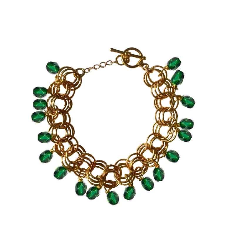 Custom Infinity Symbol Bracelet-The Donna Bracelet in Emerald Green